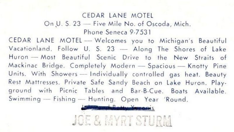 Cedar Lane Motel - Postcard (newer photo)